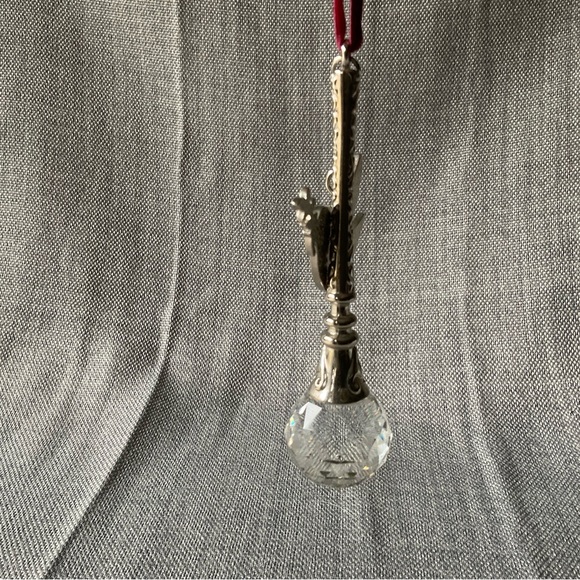 Bowring Make A Wish Lead Crystal Christmas Holiday Dove Silver Tone Ornament - Picture 5 of 14